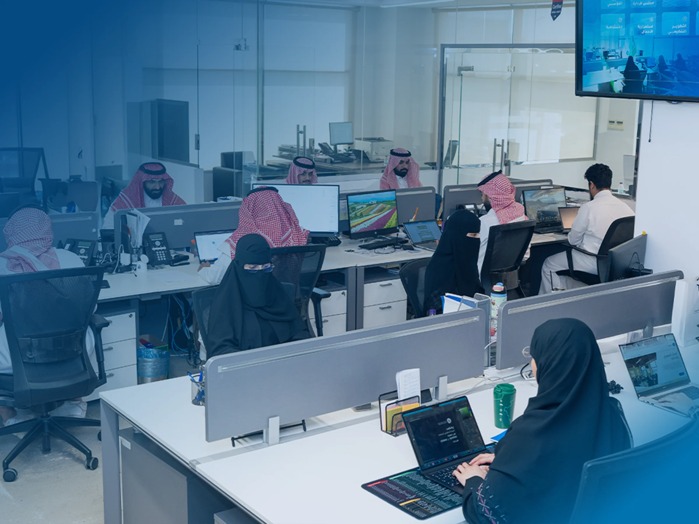 Saudi Governance Center's team at the Center's office